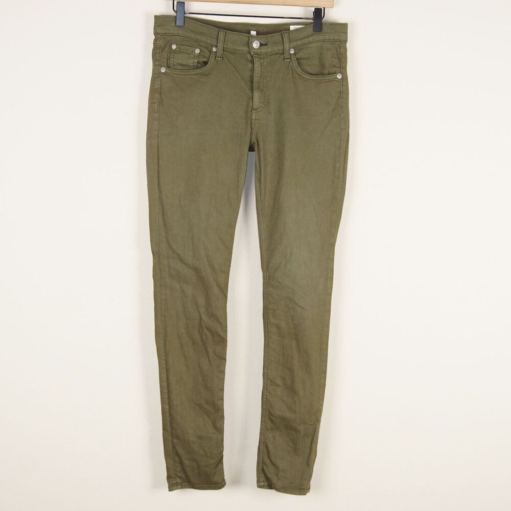 Rag & Bone Green Skinny Jeans with Stretch Fit
